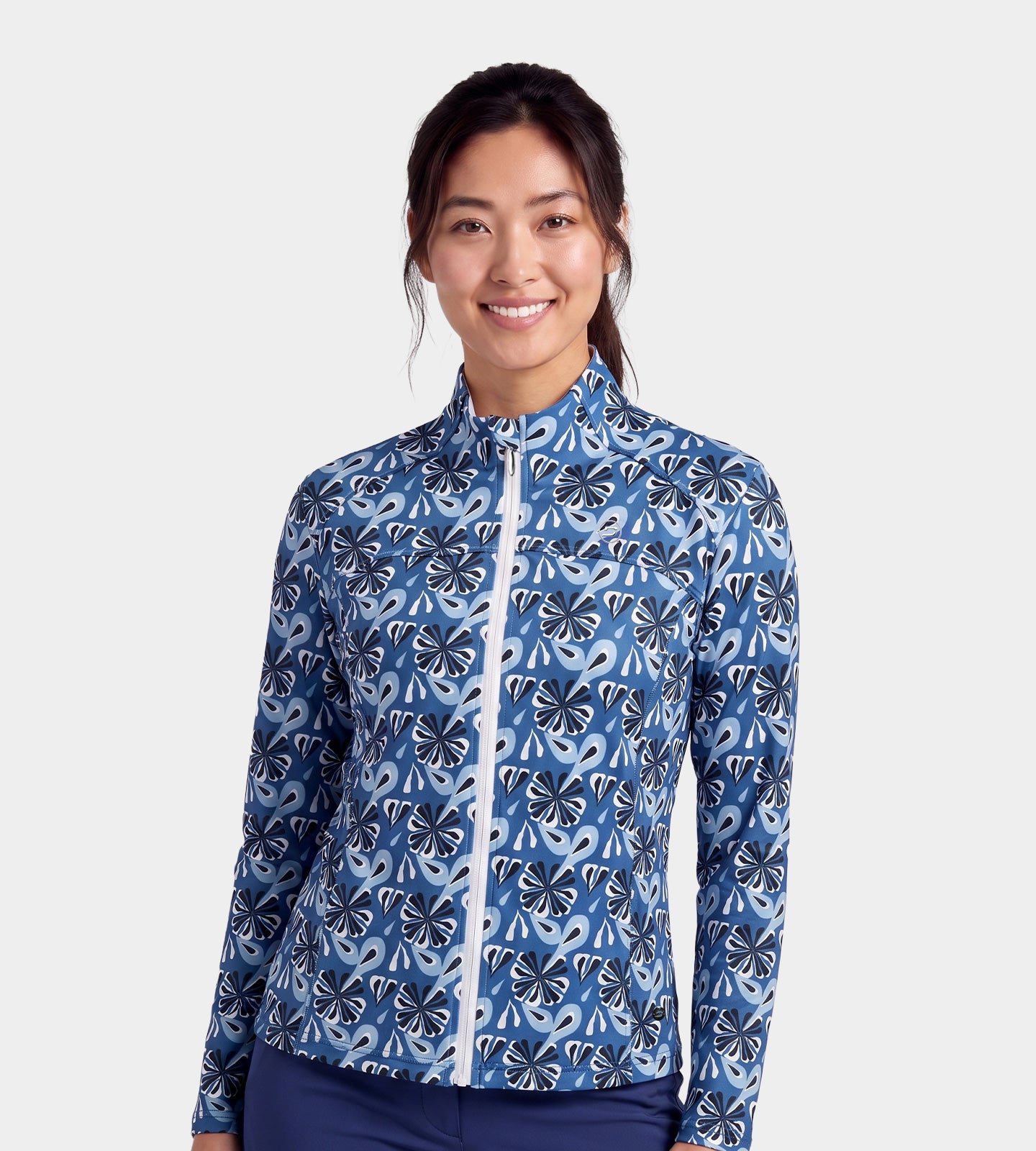 LADIES-BIRDIE-JACKET-FLORAL-NAVY-FRONT