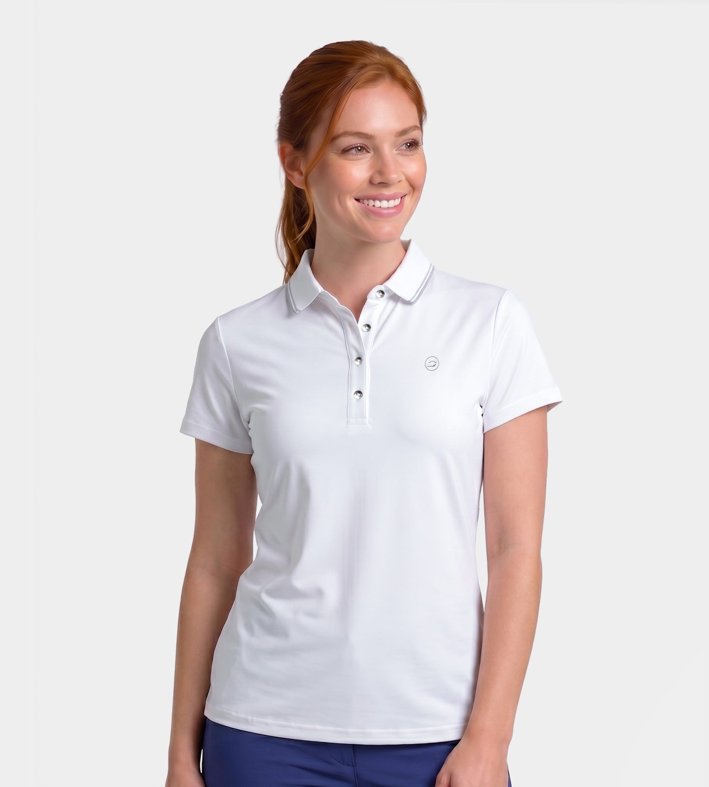 LADIES-CLASSIC-FIT-POLO-WHITE-FRONT