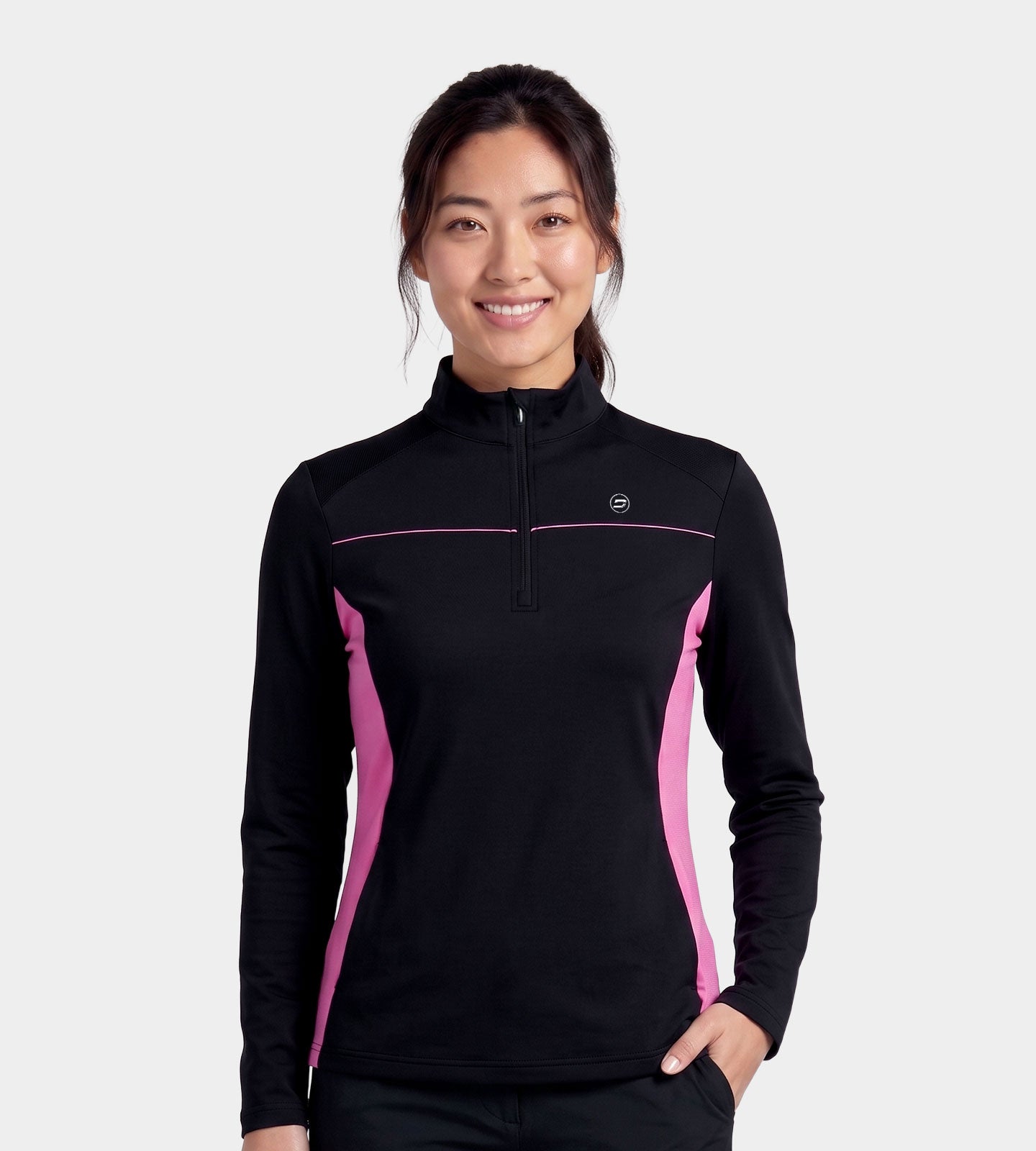 LADIES-CROSS-COUNTRY-MIDLAYER-BLACK-Front