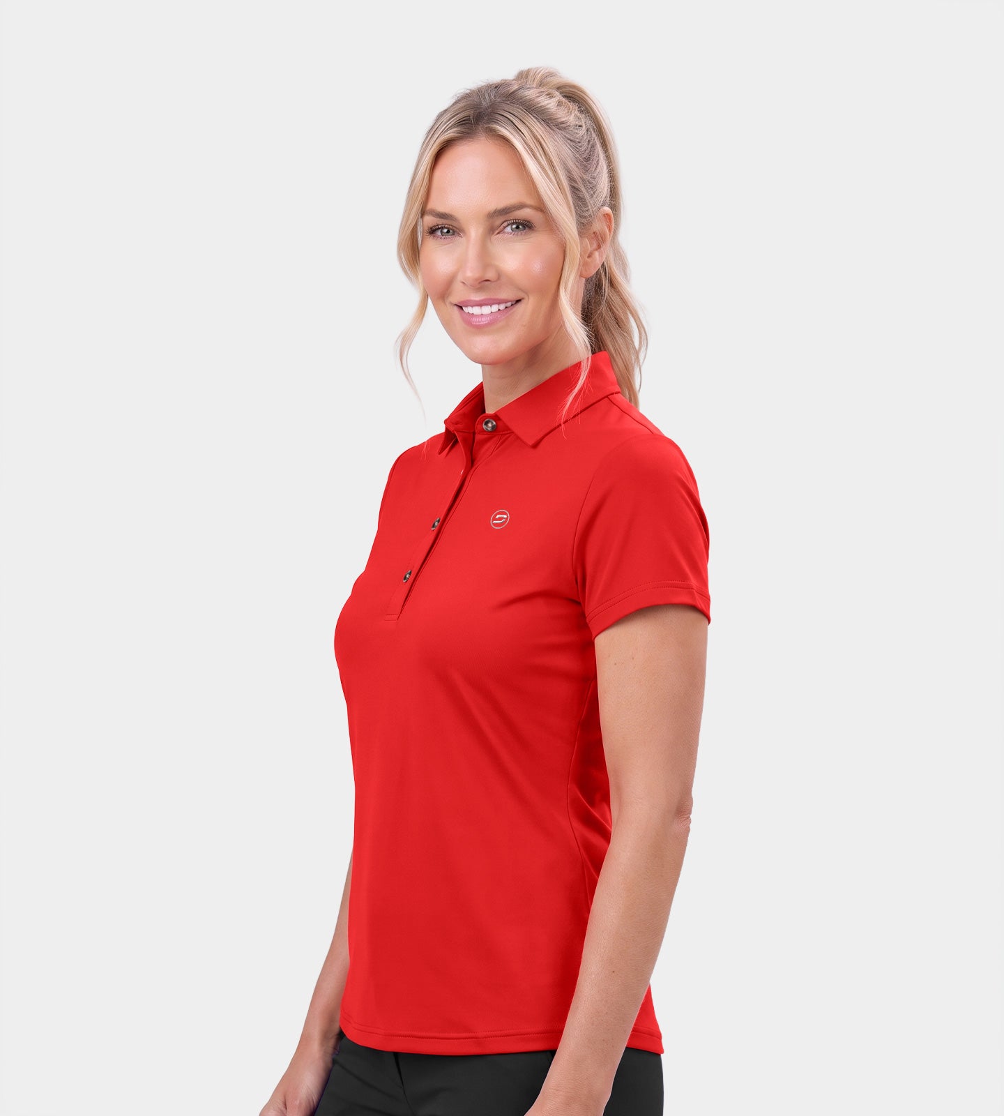 LADIES-ELITE-POLO-RED-FRONT